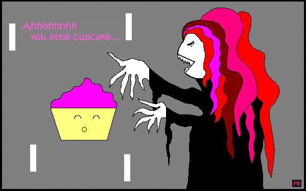 Amy is making me cupcakes.